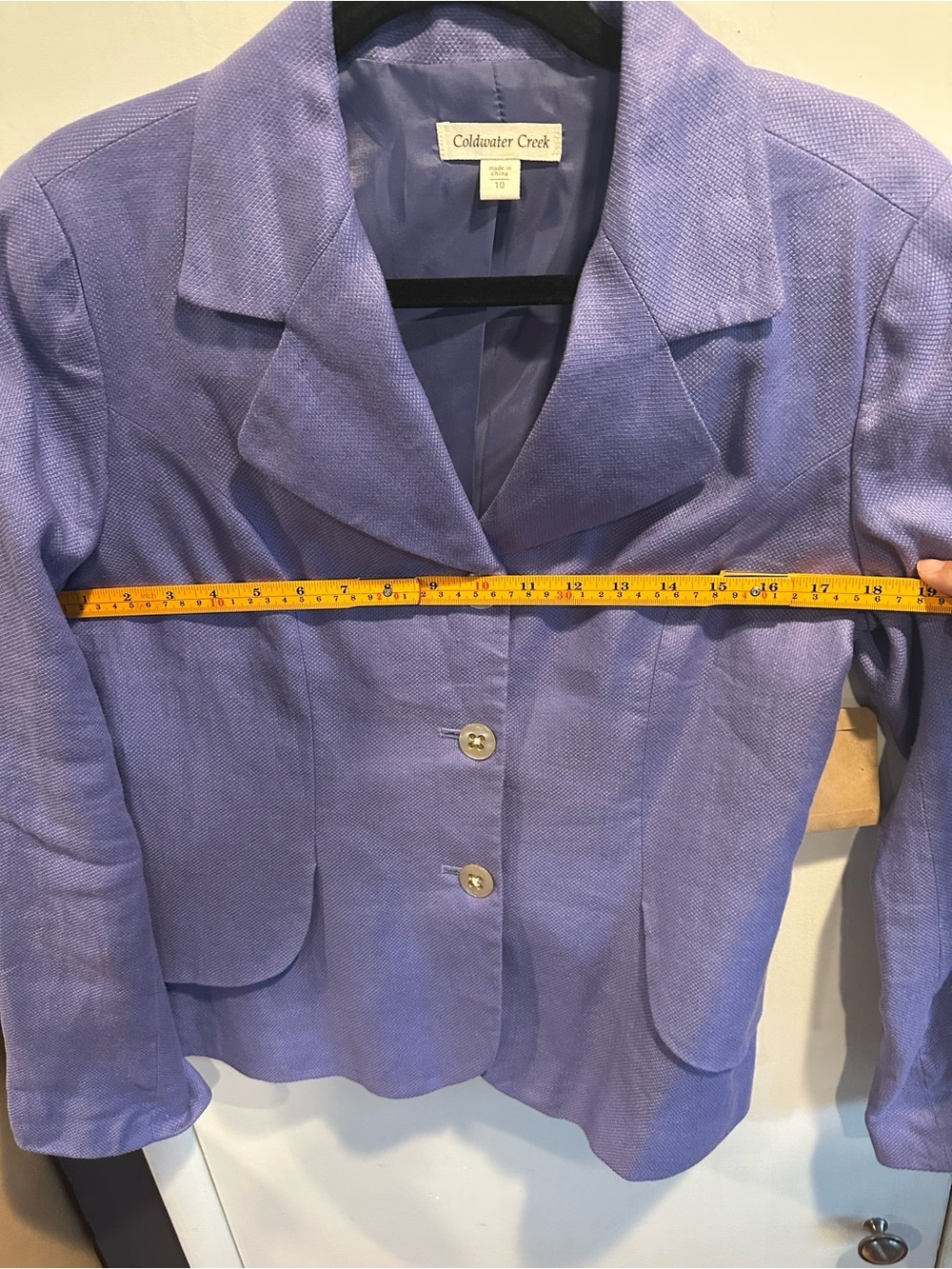 Coldwater Creek Lavender Linen Blazer Jacket - Picture 6 of 8